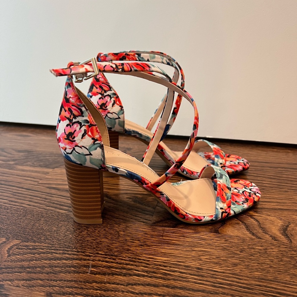 Kelly & Katie floral block heels